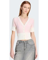 adidas Originals - V-Neck Shirt With Buttons - Lyst