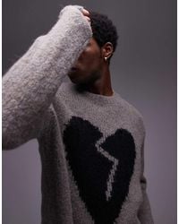 AllSaints - Luvheart Knitted Jumper - Lyst
