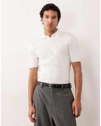 ASOS - Essential Muscle-Fit Fine-Rib Knit Polo - Lyst