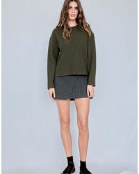 Stradivarius - Knit Round Neck T-shirt - Lyst