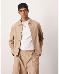 ASOS - Smart Co-ord Button Up Harrington Jacket - Lyst