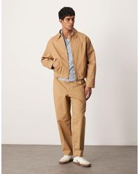 ASOS - Pantalon d'ensemble élégant coupe fuselée oversize en coton peau - Lyst