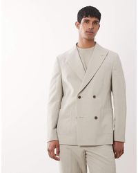 ASOS - Double Breasted Regular Suit Blazer - Lyst