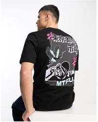 River Island - T-shirt à imprimé japonais - noir - Lyst