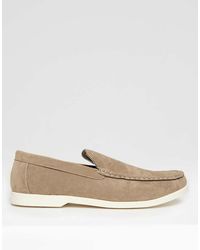 Threadbare - Faux Suede Slip On Loafers - Lyst