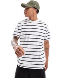 Brave Soul - Oversized High Neck Stripe T-shirt - Lyst