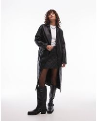 AllSaints - – aire – langer ledermantel - Lyst