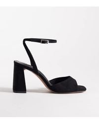 ASOS - Wide Fit Honour Barely There Mid Height Block Heel Sandals - Lyst
