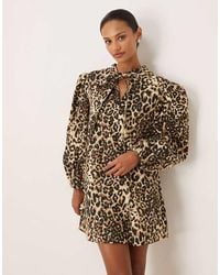Sister Jane - Mirage Pure Cotton Denim Volume Sleeve Mini Dress - Lyst