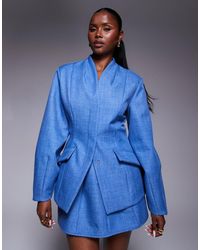 ASOS - Structured Linen Sculpted Tailored Blazer Co-ord - Lyst
