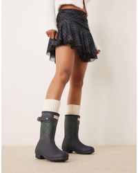 HUNTER - Original - bottines en caoutchouc - écossais - Lyst