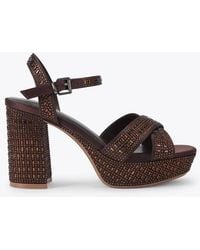 KG by Kurt Geiger - Fleur Platform Heeled Sandals - Lyst