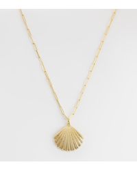 Orelia - Orleia Statement Textured Shell Necklace - Lyst