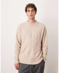 ASOS - Oversized Brushed Knitted Crew Neck Jumper - Lyst