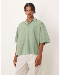 ASOS - Boxy Oversized Overhead Revere Poplin Shirt - Lyst