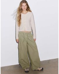 Stradivarius - Button-Up Knit Cardigan - Lyst