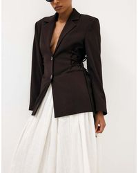 NA-KD - Fitted Lacing Blazer - Lyst