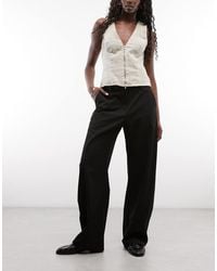 Weekday - Low Waist Barrel Leg Tailored Trousers - Lyst