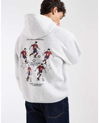 ASOS - Oversized Hoodie With Football Graphic - Lyst