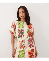Never Fully Dressed - Petite Short Sleeve Tie Back A Line Mini Dress - Lyst