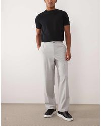 ASOS - Tailored Comfort Stretch Wide Leg Pants - Lyst