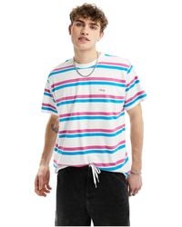 Obey - Stripe Short Sleeve T-shirt - Lyst