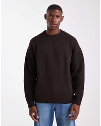 JJ Rebel - Relaxed Fit Fluffy Crew Neck Jumper - Lyst