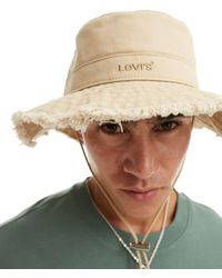Levi's - Cappello da pescatore color crema con logo - Lyst