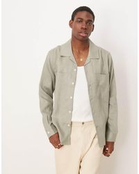 Mango - Linen Overshirt - Lyst