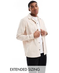 ASOS - Cord Overshirt With Revere Collar - Lyst