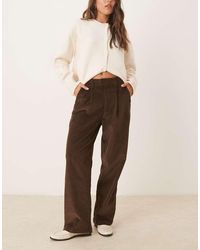 House Of Sunny - Cord Straight Leg Trousers - Lyst