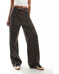 Monki - Drawstring Wide Leg Trousers - Lyst