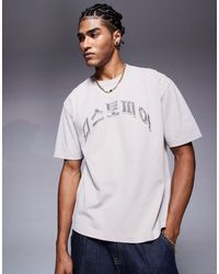 ASOS - – kastiges relaxed-fit-t-shirt aus schwerem material - Lyst