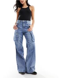Miss Sixty - Wide Leg Cargo Jeans - Lyst