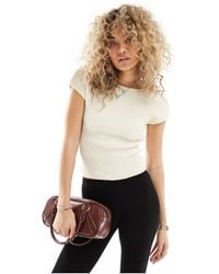 emory park - High Neck Knit Top With Scoop Back - Lyst