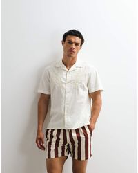 Levi's - Camisa Claro De Manga Corta Con Bordados Sunset Camp De -Neutro - Lyst