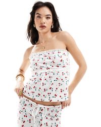 ASOS - Broderie Bandeau With Ribbon Detail - Lyst