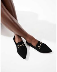 London Rebel - Loafers Met Gesp En Puntige Neus - Lyst