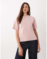 Mango - Compact Knit T-shirt - Lyst