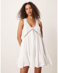 ASOS - Hanky Hem Mini Dress With Scoop Neck - Lyst
