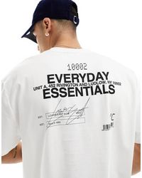 ASOS - Oversized T-Shirt Met Tekstprint Op De Achterkant - Lyst