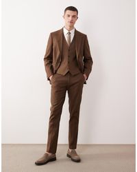 ASOS - Skinny Linen-rich Suit Pants - Lyst