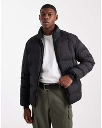 Only & Sons - Chaqueta Negra Acolchada Con Cremallera De - Lyst