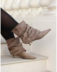 SIMMI - Dixee Ruched Foldover Pixie Boots - Lyst