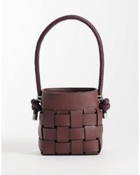 ASOS - Weave Bucket Shoulder Bag - Lyst