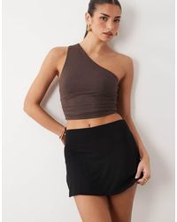 Oh Polly - Modal Mini Waist A-line Mini Skort - Lyst