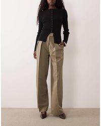 ASOS - Tailored Wide Leg Trousers With Pleat Detail - Lyst