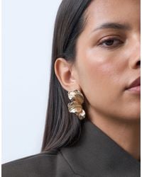 ASOS - Stud Earrings With Half-petal Design - Lyst