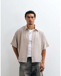 Reclaimed Vintage - Short Sleeve Cropped Boxy Shirt - Lyst
