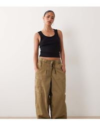 ASOS - Asos Design Petite Volume Laundered Utility Trousers - Lyst